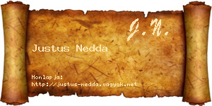 Justus Nedda névjegykártya